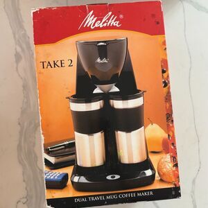 Melitta Take 2 Dual Travel Mug Coffee Maker ME2DTMB New In Box Free Shipping